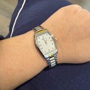 Bulova Two-Tone Silver and Gold Watch